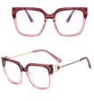 Damskie kwadratowe okulary zerówki do komputera BLUE LIGHT z flexami 25130G