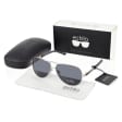 Męskie okulary pilotki przeciwsłoneczne z polaryzacją ESTILLO EST-615-3 silver/black
