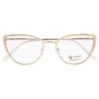Złote okulary kocie do komputera damskie z filtrem BLUE Light zerówki 2583-6