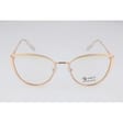 Złote okulary kocie do komputera damskie z filtrem BLUE Light zerówki 2583-6