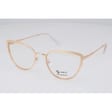 Złote okulary kocie do komputera damskie z filtrem BLUE Light zerówki 2583-6