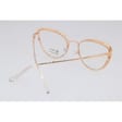 Złote okulary kocie do komputera damskie z filtrem BLUE Light zerówki 2583-6