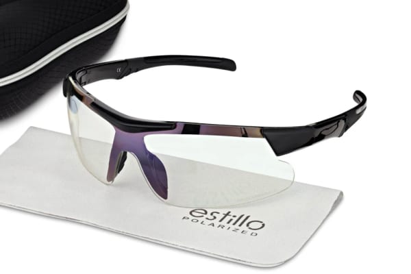 Ochronne elastyczne okulary rowerowe bezbarwne polikarbonowe z filtrem UV400 ESTILLO EST-412-0