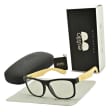 Drewniane okulary z filtrem BLUE LIGHT zerówki do komputera EST-113K-1M