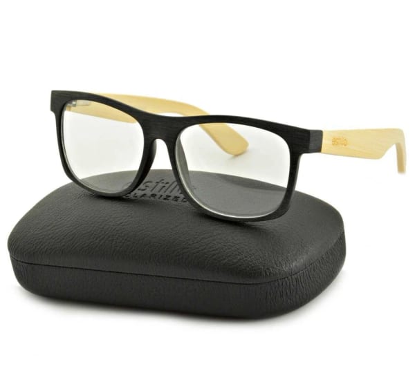 Drewniane okulary z filtrem BLUE LIGHT zerówki do komputera EST-113K-1M
