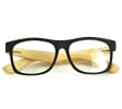 Drewniane okulary z filtrem BLUE LIGHT zerówki do komputera EST-113K-1M
