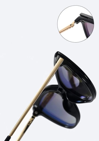 Damskie kocie okulary do komputera z nakładką przeciwsłoneczną Clip-on 2593