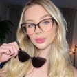 Blado różowe damskie kocie okulary do komputera z nakładką przeciwsłoneczną Clip-on 2593-2