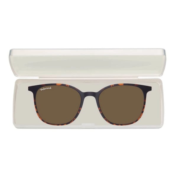 Owalne okulary panterkowe pod korekcję z polaryzacyjną nakładką przeciwsłoneczną CLIP-TRC-194A-2