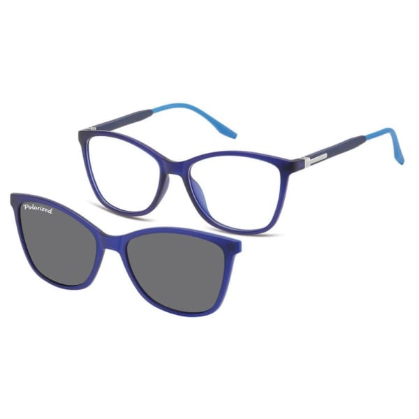 Damskie okulary pod korekcję z polaryzacyjną Nakładką przeciwsłoneczną na magnes CLIP-TRC-186B-1