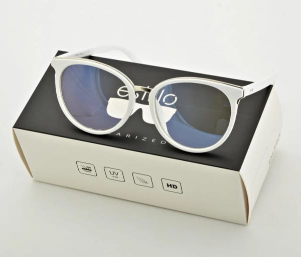 Białe okulary damskie z filtrem BLUE LIGHT do komputera zerówki EST-109K-5
