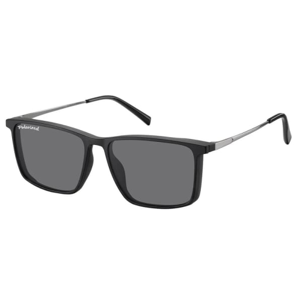 Prostokątne okulary pod korekcję z polaryzacyjną Nakładką przeciwsłoneczną na magnes CLIP-TRC-196-1