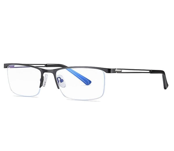 Żyłkowe męskie okulary do komputera TV smartfona BLUE LIGHT zerówki czarne 2596A
