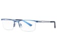 Żyłkowe męskie okulary do komputera TV smartfona BLUE LIGHT zerówki niebieskie 2596B