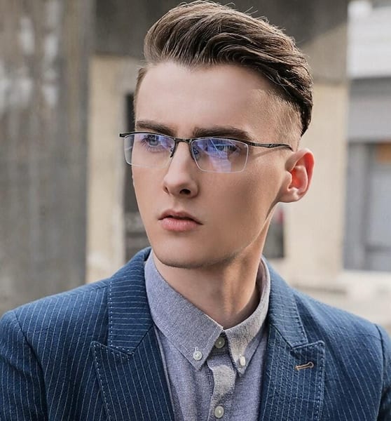 Żyłkowe okulary do komputera męskie TV smartfona BLUE LIGHT zerówki czarne 2597A