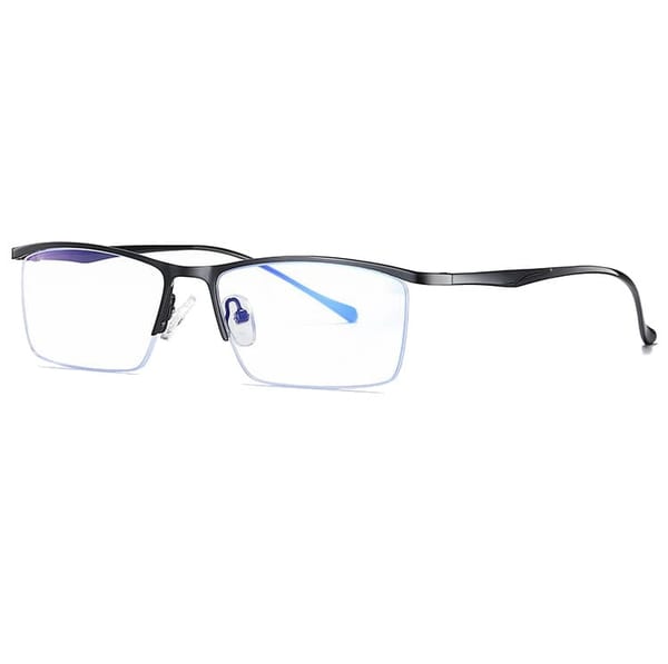 Żyłkowe okulary do komputera męskie TV smartfona BLUE LIGHT zerówki czarne 2597A