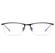Żyłkowe okulary do komputera męskie TV smartfona BLUE LIGHT zerówki czarne 2597A