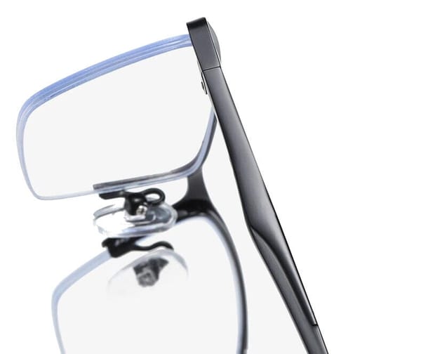 Żyłkowe okulary do komputera męskie TV smartfona BLUE LIGHT zerówki czarne 2597A