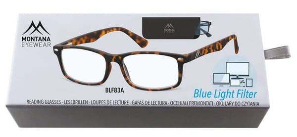 Okulary z filtrem do Komputera i Czytania z Antyrefleksem moc: +1.00 Montana BLFBOX83A