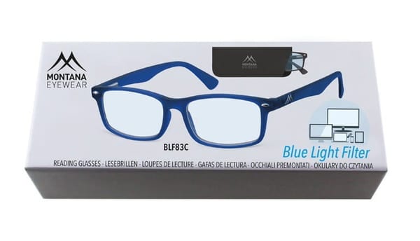 Okulary z filtrem niebieskim do czytania i komputera moc: +2.00 granatowe BLFBOX83C