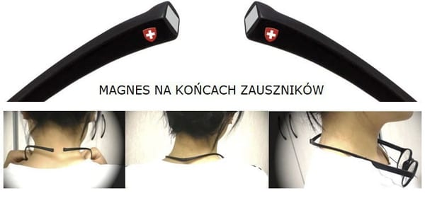 Okulary Na MAGNES do Czytania PLUSY Damskie Męskie MR60B moc: +1