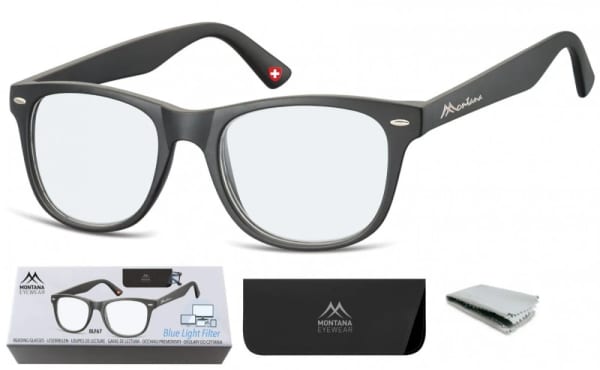 Okulary z filtrem do Komputera i Czytania moc: +2,50 Plusy z Antyrefleksem Montana BLFBOX67