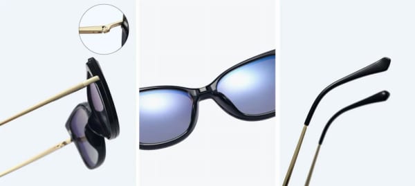 2w1 Okulary damskie do komputera z nakładką przeciwsłoneczną na magnes Clip-On 25138B różowe