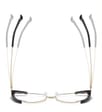 Damskie kocie okulary zerówki do komputera BLUE LIGHT z flexami 25136B szary/złoty