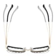 Damskie kocie okulary zerówki do komputera BLUE LIGHT z flexami 25137A szary/złoty