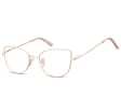 Okulary oprawki korekcyjne kocie oczy zerówki Sunoptic L119D złoto-różowe