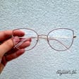 Okulary oprawki korekcyjne kocie oczy zerówki Sunoptic L119D złoto-różowe