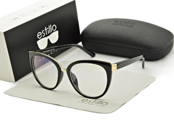 Okulary damskie z filtrem BLUE LIGHT do komputera zerówki EST-111K-1 Estillo