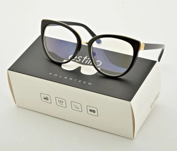 Okulary damskie z filtrem BLUE LIGHT do komputera zerówki EST-111K-1 Estillo