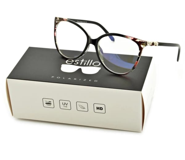 Okulary damskie z filtrem BLUE LIGHT do komputera zerówki EST-107K