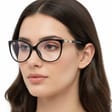Okulary damskie z filtrem BLUE LIGHT do komputera zerówki EST-108K-1 Estillo