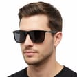 Przeciwsłoneczne czarne męskie okulary z polaryzacją EST-408-1 Estillo