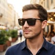 Przeciwsłoneczne czarne męskie okulary z polaryzacją EST-408-1 Estillo
