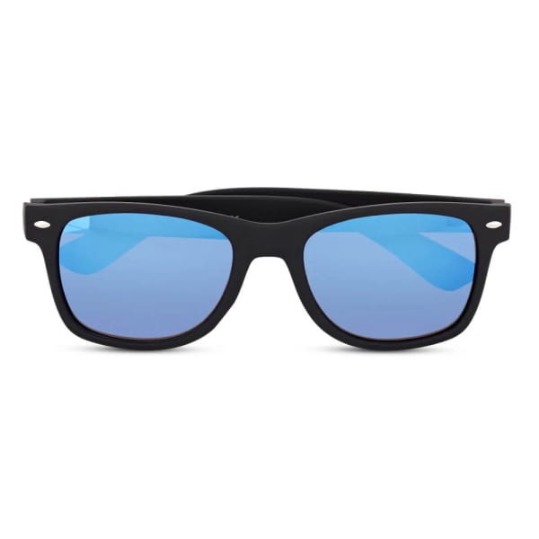 Okulary przeciwsłoneczne nerdy lustrzanki z filtrem UV400 NR-211 Czarny/Niebieski