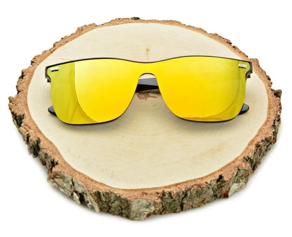 Okulary Pełne Lustro przeciwsłoneczne pomarańczowe UV400 STR-1597D