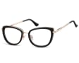 Okulary oprawki korekcyjne kocie oczy zerówki Sunoptic flex MTR-99B czarno-złote