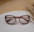 Okulary oprawki korekcyjne kocie oczy zerówki Sunoptic flex MTR-99C brązowo-złote