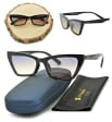 Szerokie damskie okulary przeciwsłoneczne Exclusive kocie CO-384