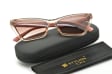 Szerokie pudrowe damskie okulary przeciwsłoneczne Exclusive kocie CO-384A