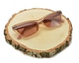 Szerokie pudrowe damskie okulary przeciwsłoneczne Exclusive kocie CO-384A