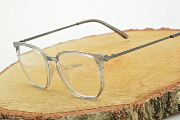 Plusy +1.50 szare okulary do czytania kwadratowe korekcyjne ST322