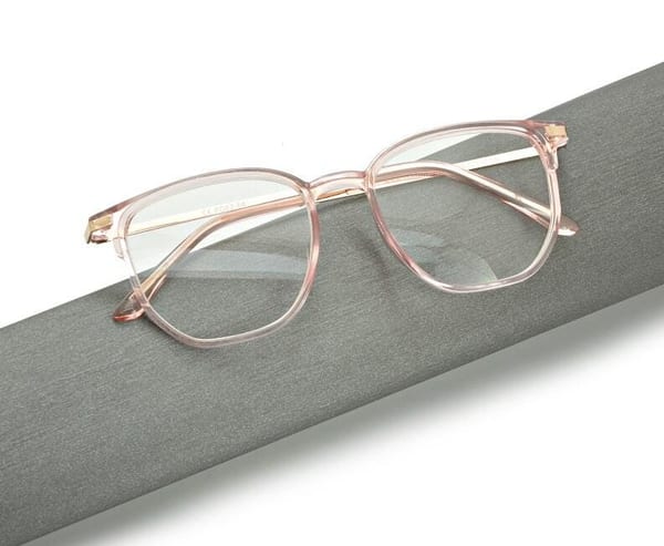Plusy +1.50 różowe okulary do czytania kwadratowe korekcyjne ST322A
