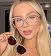 Damskie okulary do komputera z nakładką przeciwsłoneczną Clip-on 25114A