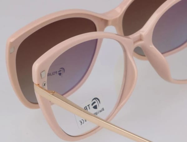 Damskie okulary do komputera z nakładką przeciwsłoneczną Clip-on 25114A