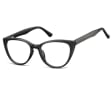 Okulary oprawki optyczne zerówki korekcyjne kocie oczy Sunoptic CP113 czarne