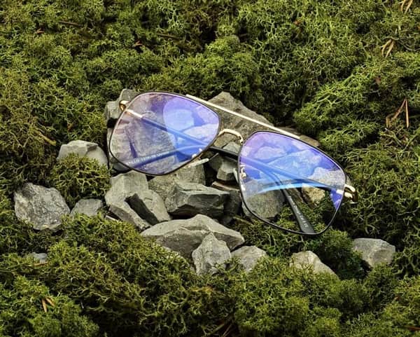 Męskie okulary pilotki zerówki do komputera BLF filtr EST-131K-16 Estillo